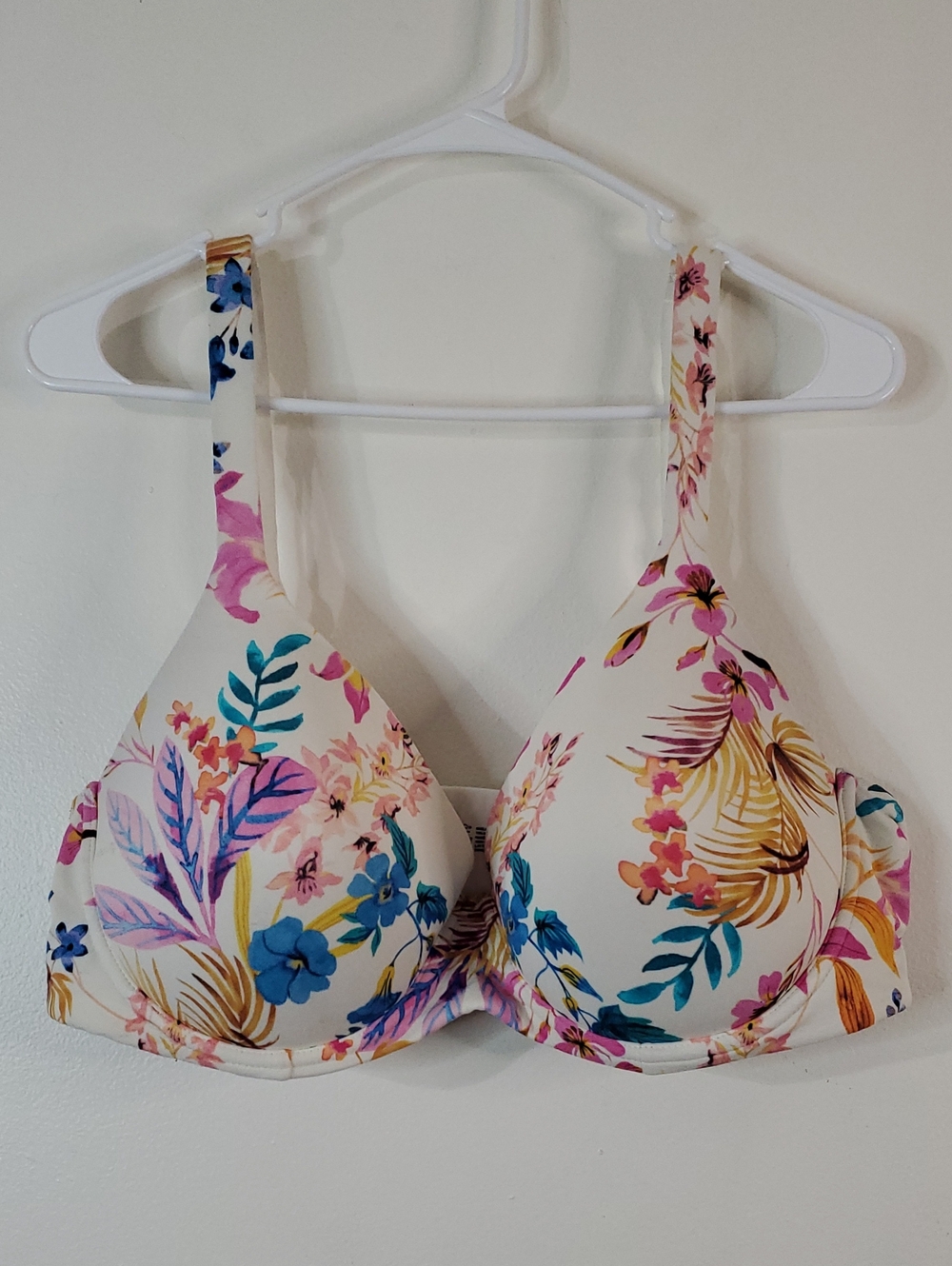 Soma Embraceable Perfect Coverage Floral Underwire Bra Size 42D Cream Multi